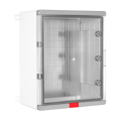 Cutie distributie IP67 din ABS gri, usa transparenta, placa metalica, 400x500x240 mm PS405024 - 1