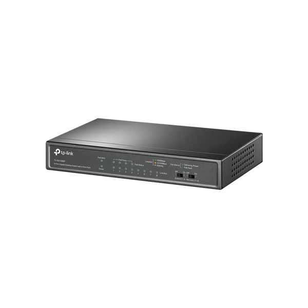 Switch 4 x RJ45 Gigabit PoE, 4 x RJ45 Gigabit, Unmanaged - TP-Link TL-SG1008P - 1
