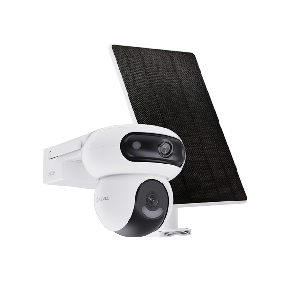 Camera IP PT Dual-Lens 4MP + panou solar 8W, Wi-Fi6, Baterie 10.400 mAh, Audio, IR 35M - EZVIZ CS-HB - 1