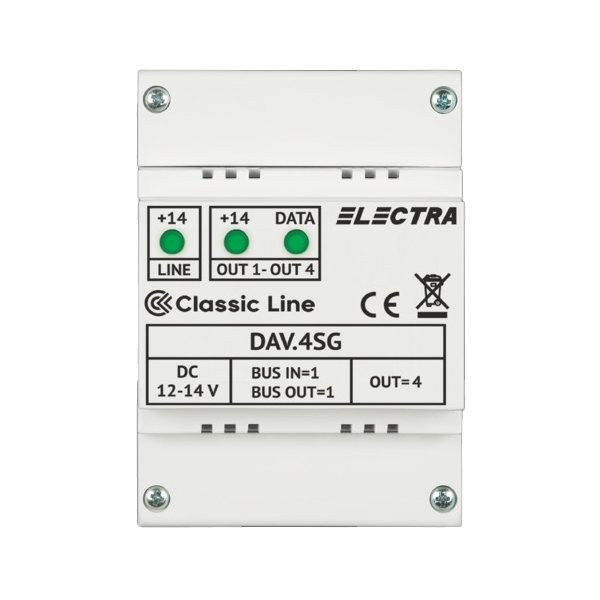 Doza derivatie video DAV.4SG Classic 4 iesiri - ELECTRA DAV.4SG - 1