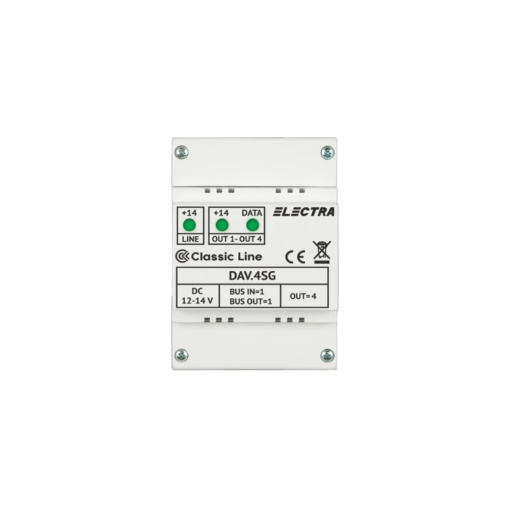 Doza derivatie video DAV.4SG Classic 4 iesiri - ELECTRA DAV.4SG - 1