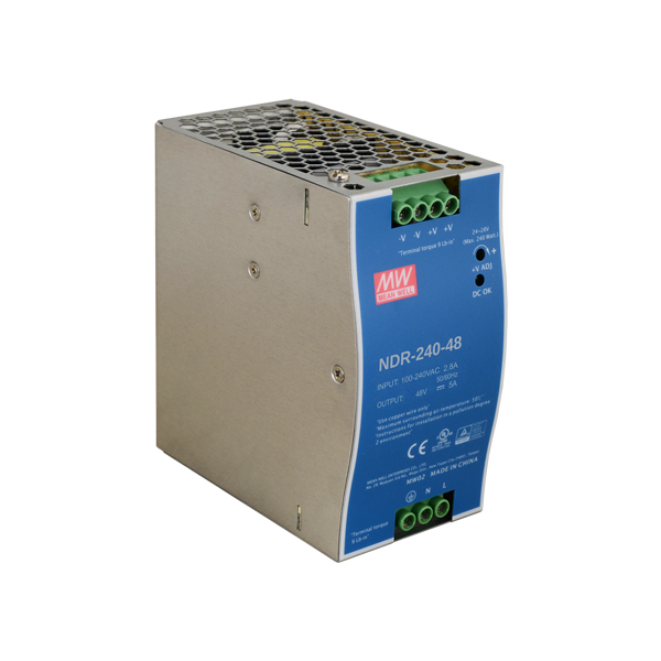 Sursa de alimentare in comutatie, 48V / 5A, sina DIN - MEAN WELL NDR-240-48 - 1