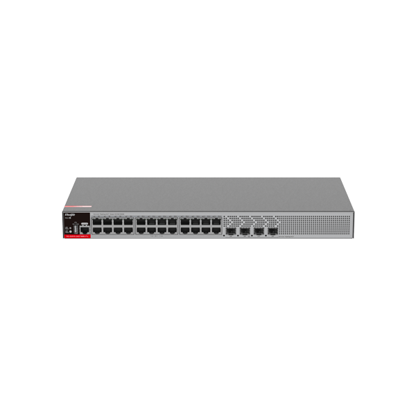 Switch 24 porturi RJ45 1G PoE+, 4 x SFP 2.5G, L2+ Cloud Management, 1U - Ruijie RG-S2915-24GT4MS-P-L - 1
