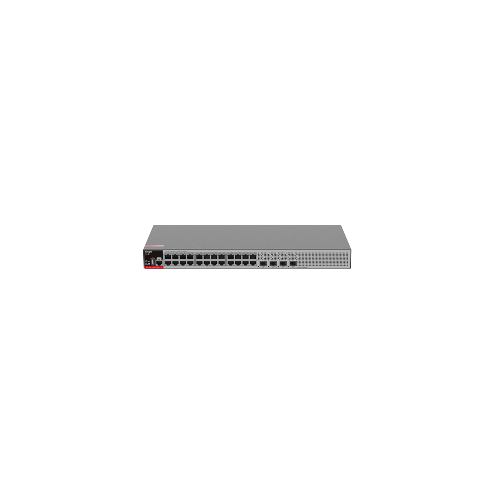 Switch 24 porturi RJ45 1G PoE+, 4 x SFP 2.5G, L2+ Cloud Management, 1U - Ruijie RG-S2915-24GT4MS-P-L - 1