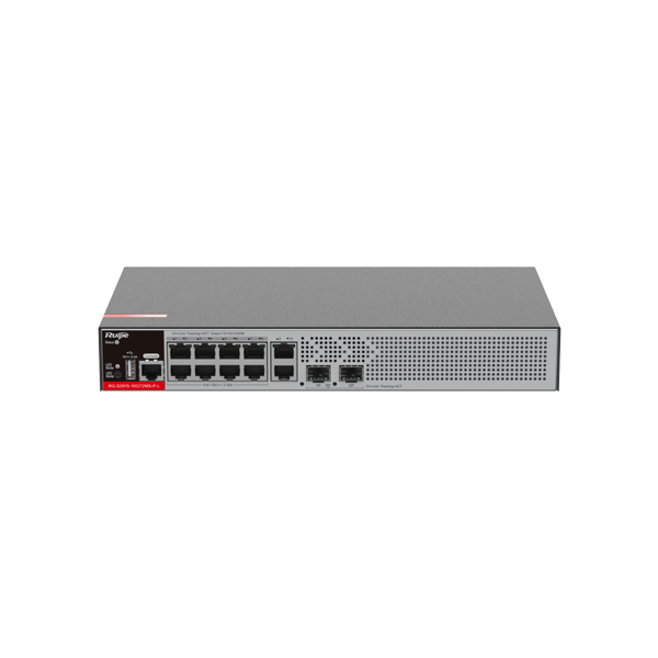 Switch 8 porturi RJ45 1G PoE+, 2 x SFP 2.5G, 2 x RJ45 1G, L2+ Cloud Management, 1U - Ruijie RG-S2915 - 1