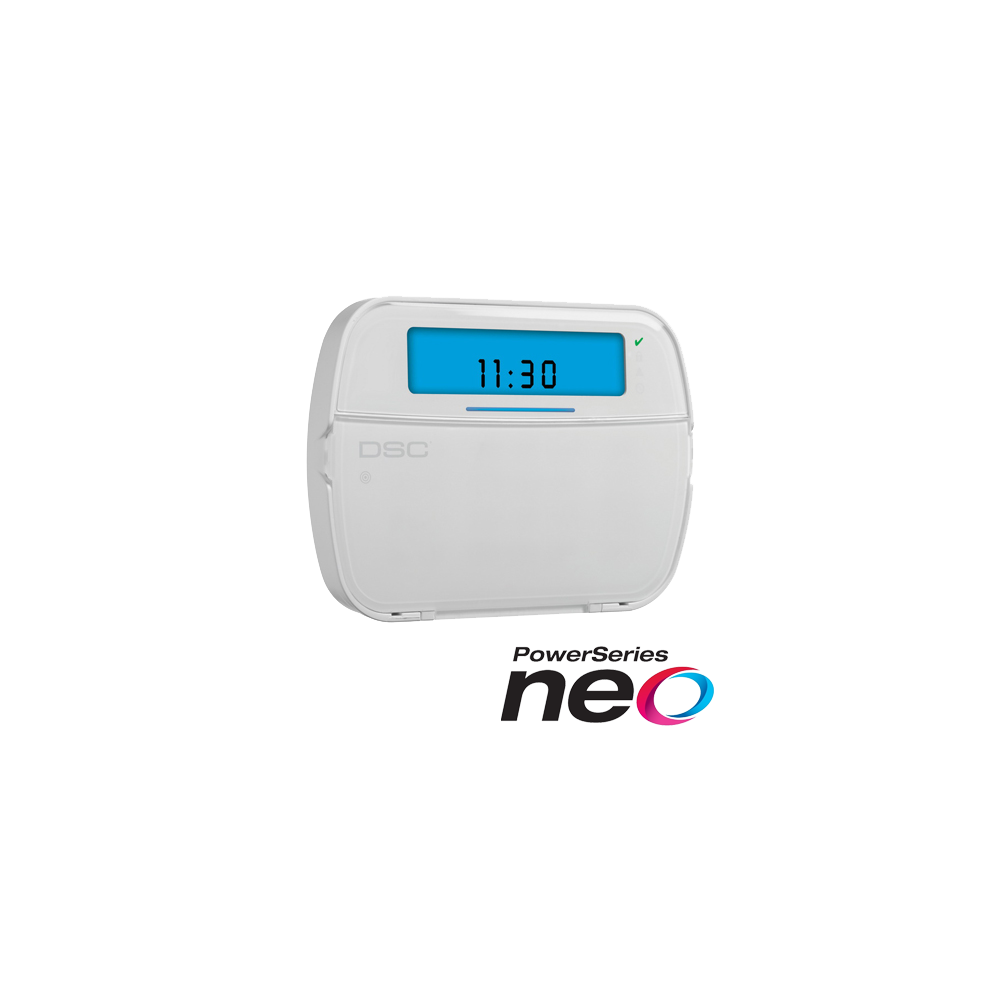 Tastatura LCD cu iconuri + modul wireless , cablata, 128 zone, SERIA NEO - DSC - 1