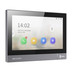 Monitor videointerfon TCP/IP, IPS LCD 7 inch touch screen, WiFi, PoE, Alarma IN - HIKVISION DS-KH838 - 1