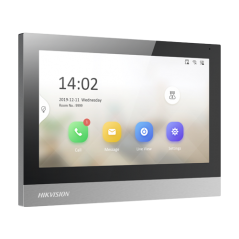 Monitor videointerfon TCP/IP, TFT 7 inch touch screen, WiFi, PoE, Alarma IN - HIKVISION DS-KH8380-WT - 1