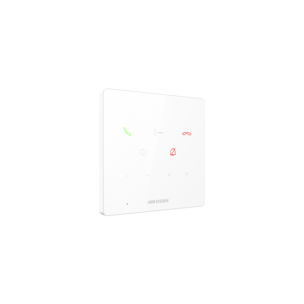 Post interior interfon TCP/IP, 9 butoane, PoE, Alarma IN, ALB - HIKVISION DS-KH6000-E1-White - 1