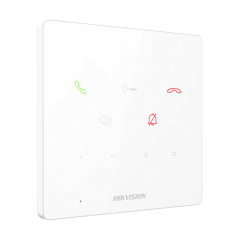Post interior interfon TCP/IP, 9 butoane, PoE, Alarma IN, ALB - HIKVISION DS-KH6000-E1-White - 1