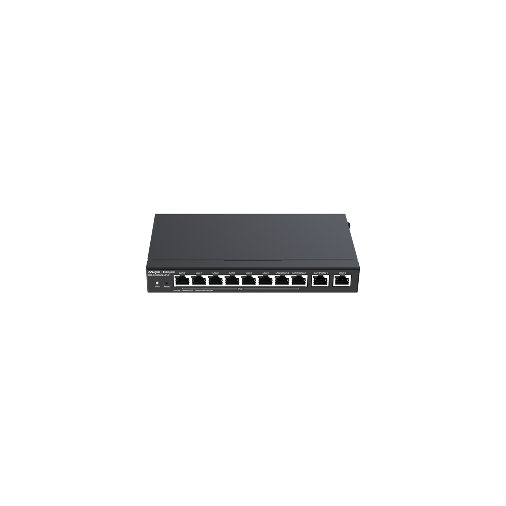 Router 8 x RJ45 1G PoE, 2 x RJ45 1G, Buget PoE 110W, Multi-WAN, Cloud Management - Ruijie RG-EG310GH - 1