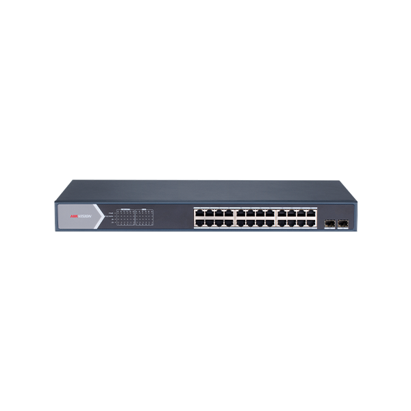 Switch 24 porturi PoE Gigabit, 2 port SFP Gigabit, Smart management - HIKVISION DS-3E1526P-SI - 1