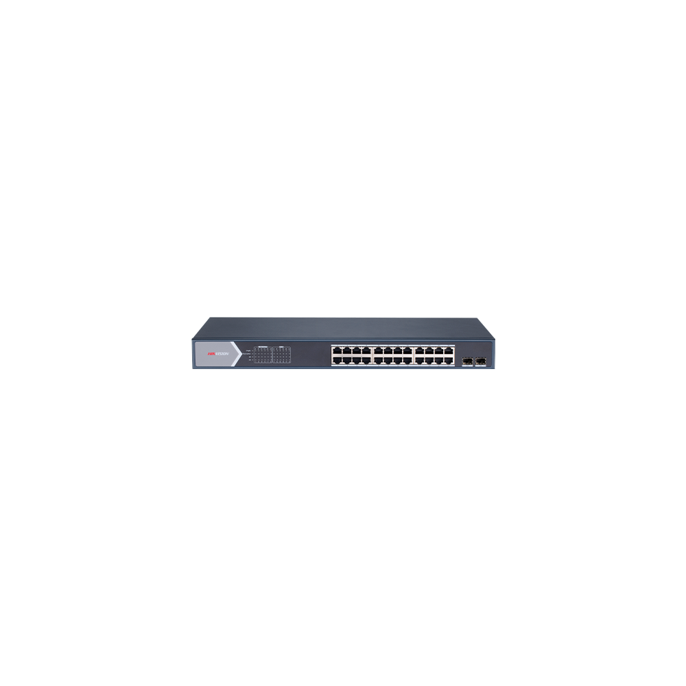 Switch 24 porturi PoE Gigabit, 2 port SFP Gigabit, Smart management - HIKVISION DS-3E1526P-SI - 1