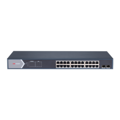 Switch 24 porturi PoE Gigabit, 2 port SFP Gigabit, Smart management - HIKVISION DS-3E1526P-SI - 1