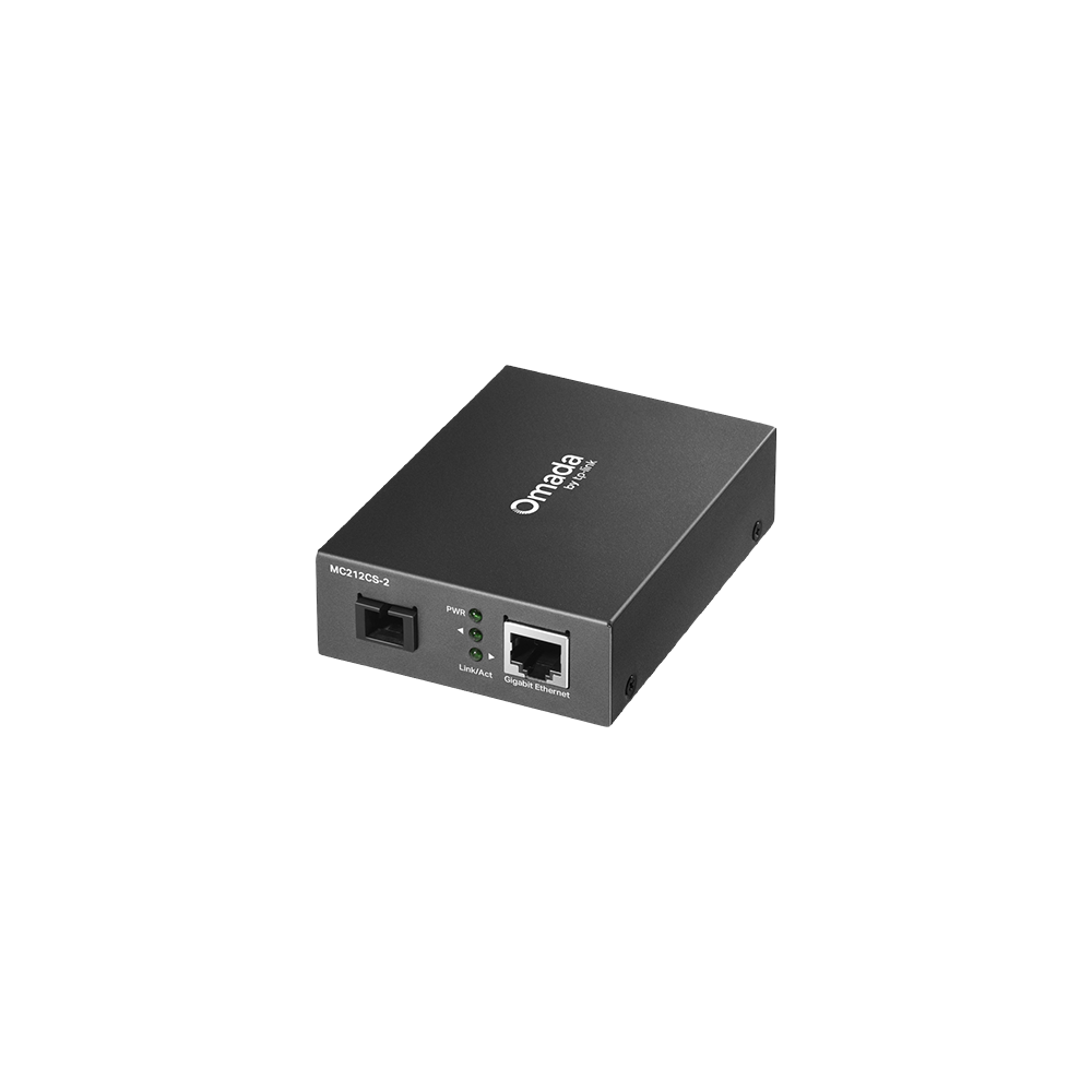 Media Convertor WDM Gigabit RJ45 - Single-mode SC Bi-directional, 2 km - TP-Link Omada MC212CS-2 - 1