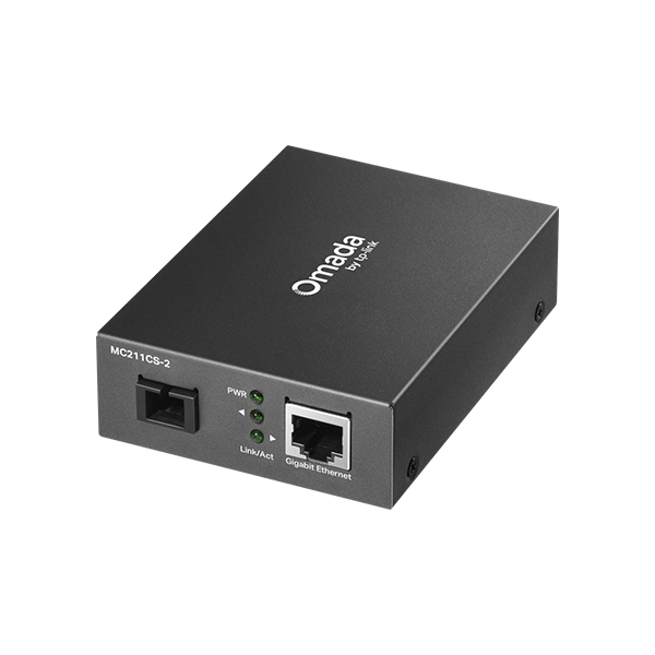 Media Convertor WDM Gigabit RJ45 - Single-mode SC Bi-directional, 2 km - TP-Link Omada MC211CS-2 - 1