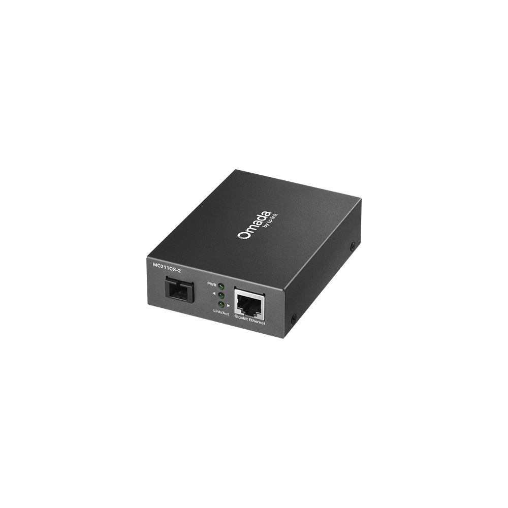 Media Convertor WDM Gigabit RJ45 - Single-mode SC Bi-directional, 2 km - TP-Link Omada MC211CS-2 - 1