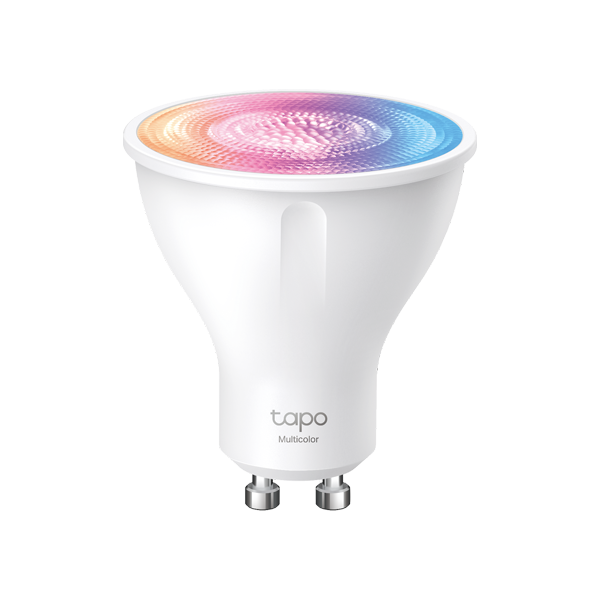 Bec LED smart Wi-Fi, RGB, 2200-6500K, intensitate ajustabila, 350 lm, GU10 - TP-Link Tapo TapoL630 - 1