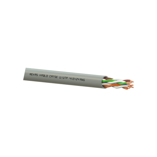 Cablu U/UTP, cat 5e, 4x2x24 AWG, Cupru, 305m - Mekas Kablo MEK90-4x2x24-5U - 1
