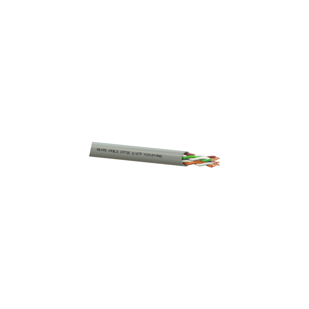 Cablu U/UTP, cat 5e, 4x2x24 AWG, Cupru, 305m - Mekas Kablo MEK90-4x2x24-5U - 1