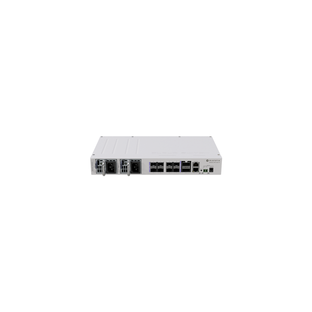 Switch 2 x QSF28 100G, 8 x SFP28 25G, 2 x RJ45 100 Mbps, 802.3bt PoE In, 1U - MikroTik CRS510-8XS-2X - 1