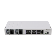 Switch 2 x QSF28 100G, 8 x SFP28 25G, 2 x RJ45 100 Mbps, 802.3bt PoE In, 1U - MikroTik CRS510-8XS-2X - 1