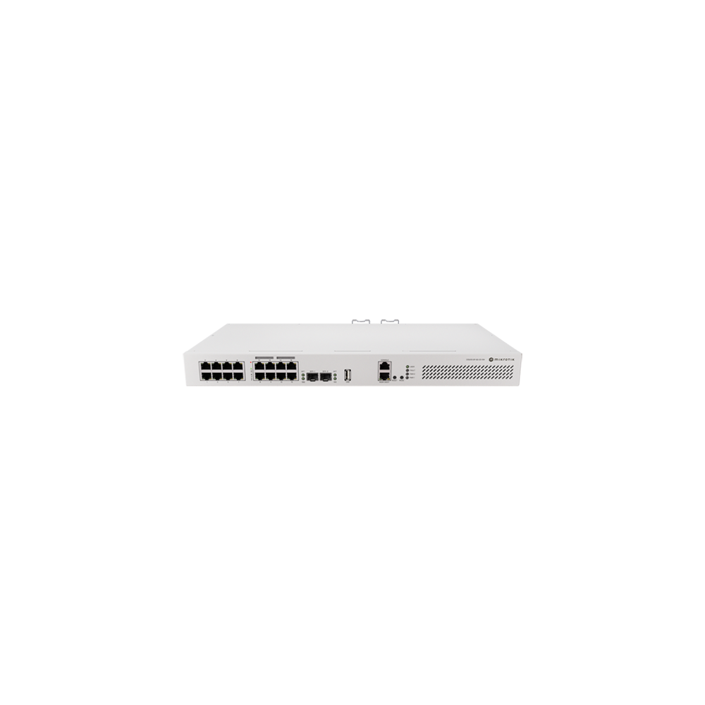 Switch 8 x RJ45 Gigabit PoE af/at, 10 x RJ45 Gigabit, 2 x SFP+ 10G, NAND, 1U - MikroTik CRS418-8P-8G - 1