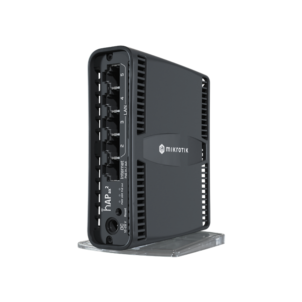 Router hAP axÂ², Wi-Fi 6, Dual-Band, AX1800, 4.5/5 dBi, 5 x RJ45 1G, PoE In/Out pasiv - MikroTik C - 1