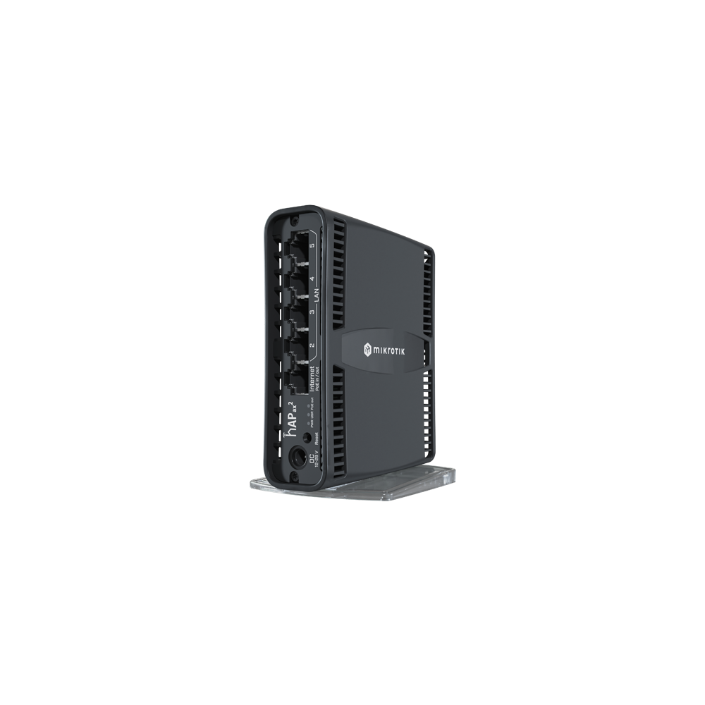 Router hAP axÂ², Wi-Fi 6, Dual-Band, AX1800, 4.5/5 dBi, 5 x RJ45 1G, PoE In/Out pasiv - MikroTik C - 1