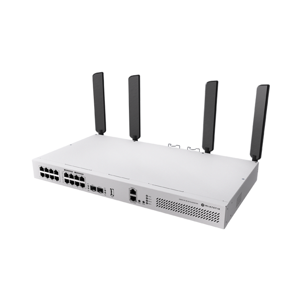 Switch L3, Wi-Fi 6 Dual-Band, 8 x RJ45 1G PoE, 8 x RJ45 1G, 2 x SFP+ 10G, 2 x AC, 1U - MikroTik CRS4 - 1