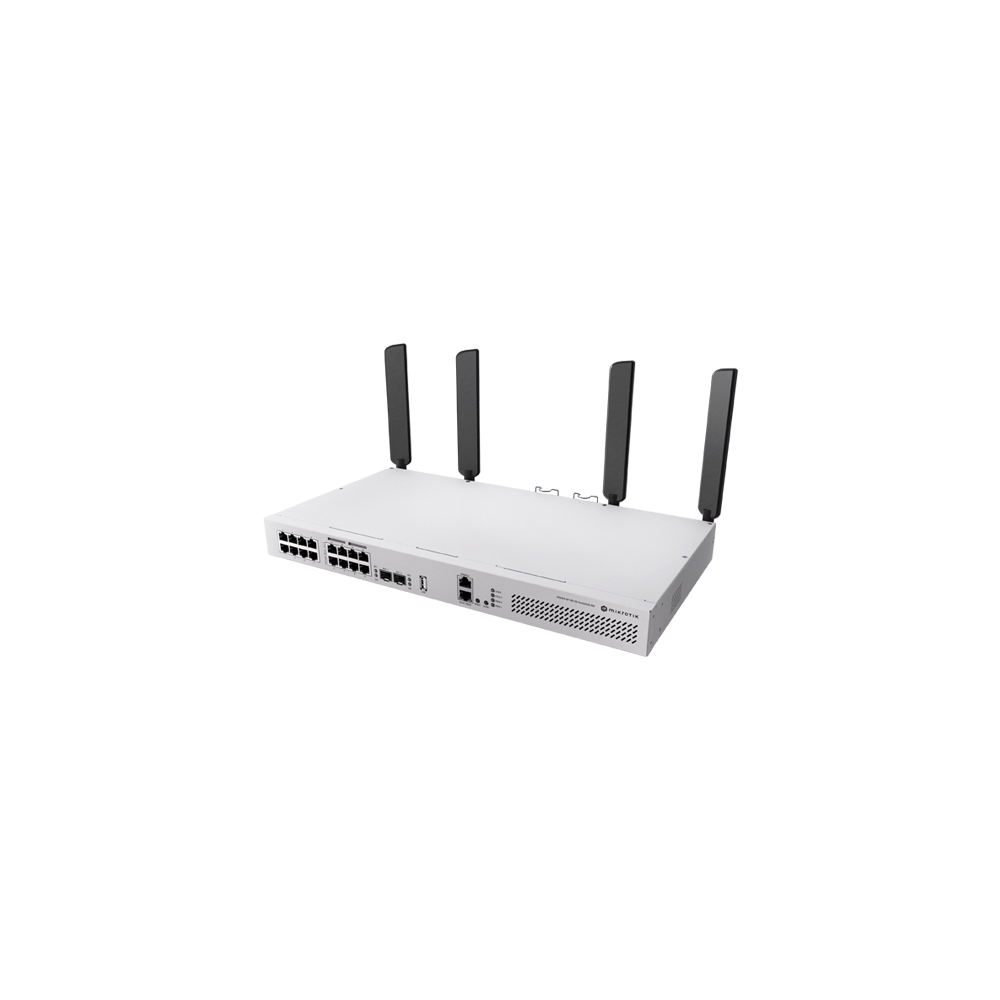 Switch L3, Wi-Fi 6 Dual-Band, 8 x RJ45 1G PoE, 8 x RJ45 1G, 2 x SFP+ 10G, 2 x AC, 1U - MikroTik CRS4 - 1