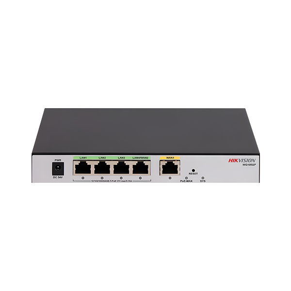 Router All in One, 1 x RJ45 Gigabit, 4 x RJ45 PoE Gigabit, Behavior Management - HIKVISION DS-3WG105 - 1