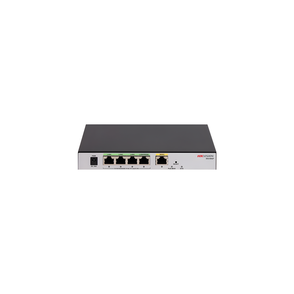 Router All in One, 1 x RJ45 Gigabit, 4 x RJ45 PoE Gigabit, Behavior Management - HIKVISION DS-3WG105 - 1