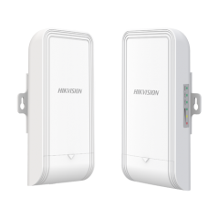 Set Bridge wireless 2.4GHz, 300Mbps, 1 km, 7dBi, PoE IN/OUT, Management - HIKVISION DS-3WF1000-EI-2N - 1