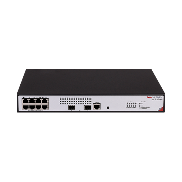 Switch L2+, 8 x RJ45 1G PoE 802.3af/at, 2 x SFP 1G, Management, 1U - HIKVISION DS-3E2510P-H - 1
