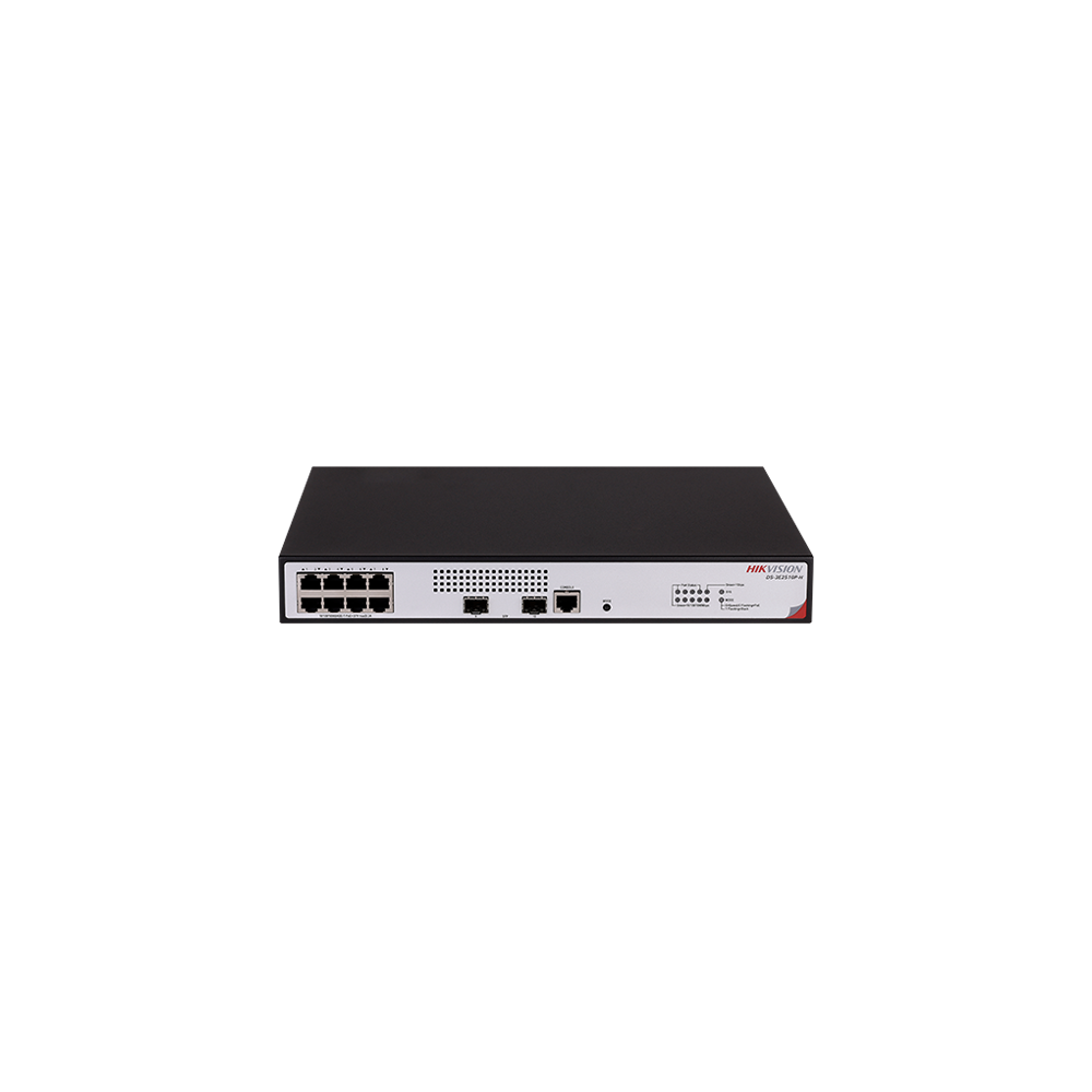 Switch L2+, 8 x RJ45 1G PoE 802.3af/at, 2 x SFP 1G, Management, 1U - HIKVISION DS-3E2510P-H - 1