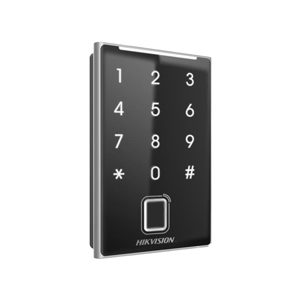 Cititor de proximitate MIFARE, amprenta, tastatura integrata, Bluetooth, Wiegand, RS485 - HIKVISION  - 1
