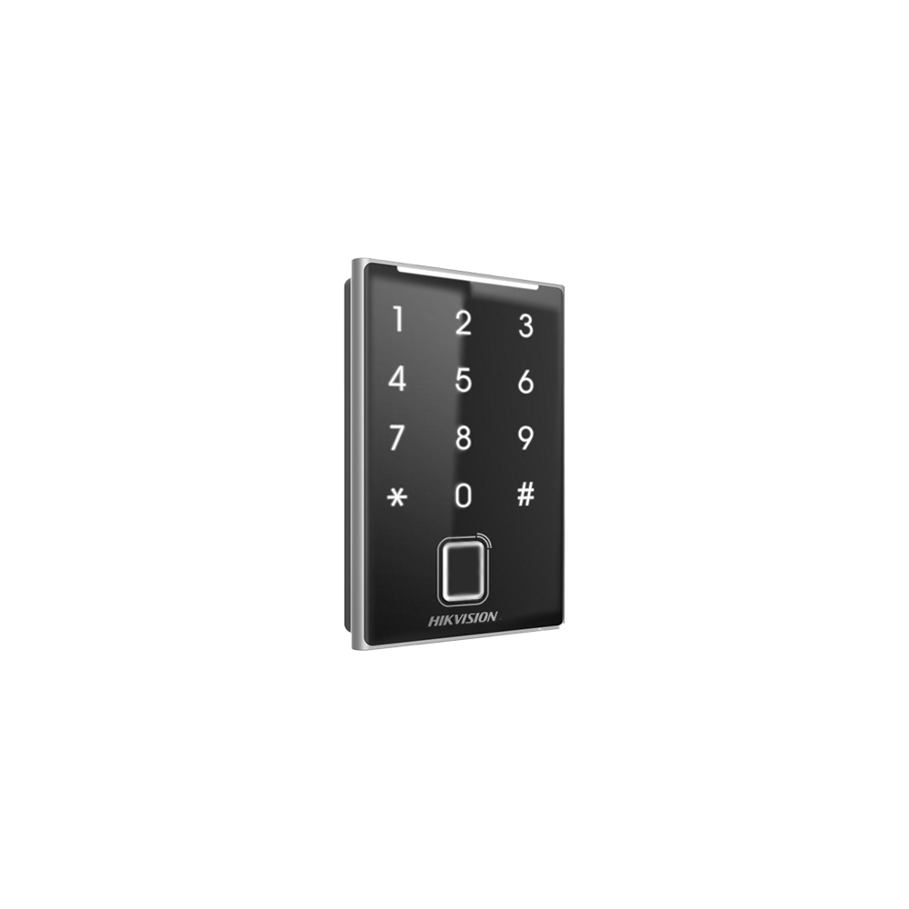 Cititor de proximitate MIFARE, amprenta, tastatura integrata, Bluetooth, Wiegand, RS485 - HIKVISION  - 1