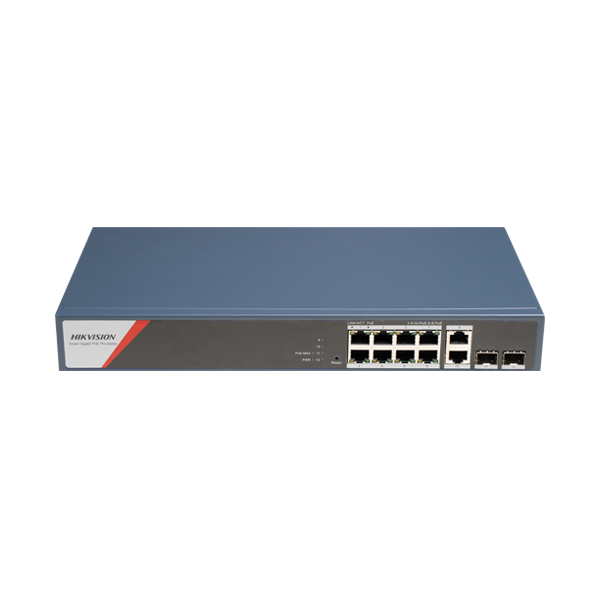 Switch 8 x RJ45 1G PoE 802.3af/at/bt, 2 x RJ45 1G, 2 x SFP 1G, Management - HIKVISION DS-3E1512HP-SI - 1