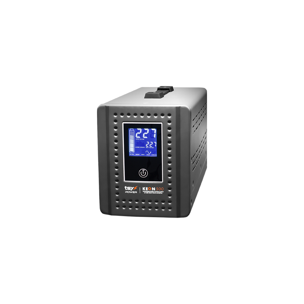 UPS 500VA, repornire automata, afisaj LCD, protectii multiple, Input AC 155-285V UPS-KEON-500VA - 1
