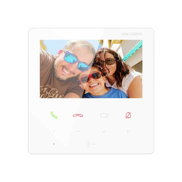 Monitor videointerfon TCP/IP, TFT LCD 4.3 inch touch screen 9 butoane, PoE, WiFi, Alb - HIKVISION DS - 1