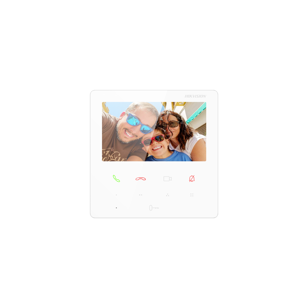 Monitor videointerfon TCP/IP, TFT LCD 4.3 inch touch screen 9 butoane, PoE, WiFi, Alb - HIKVISION DS - 1